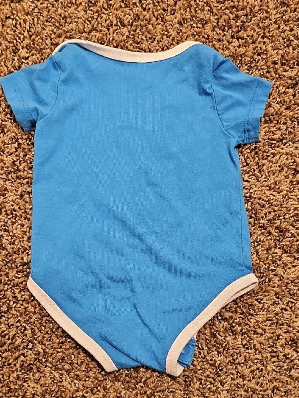 Nike Bright Blue Infant Bodysuit with White Logo